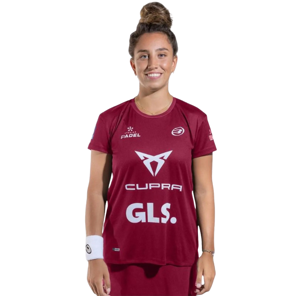Camiseta Bullpadel Bea Gonzalez Premier Padel Etico Cereza