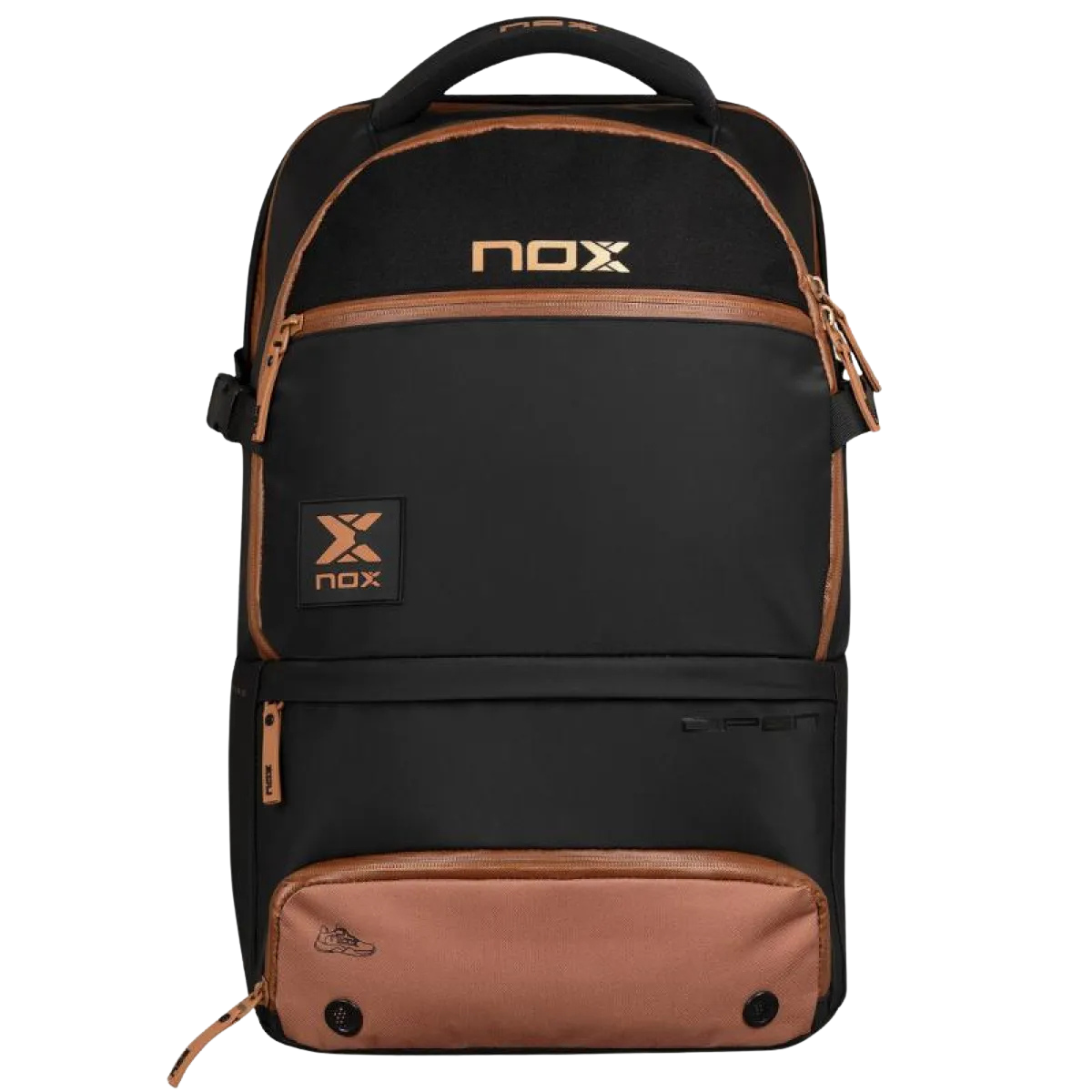 Mochila Nox At10 Luxury Open Series Negro Marron