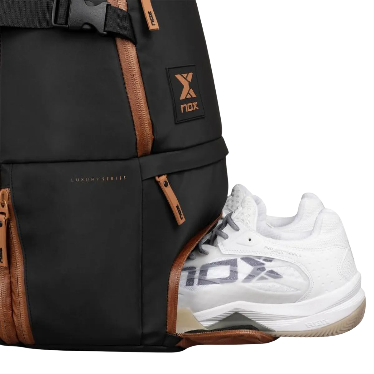 Mochila Nox At10 Luxury Open Series Negro Marron