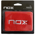 Muñequera Nox Roja Logo Blanco 2 Unidades