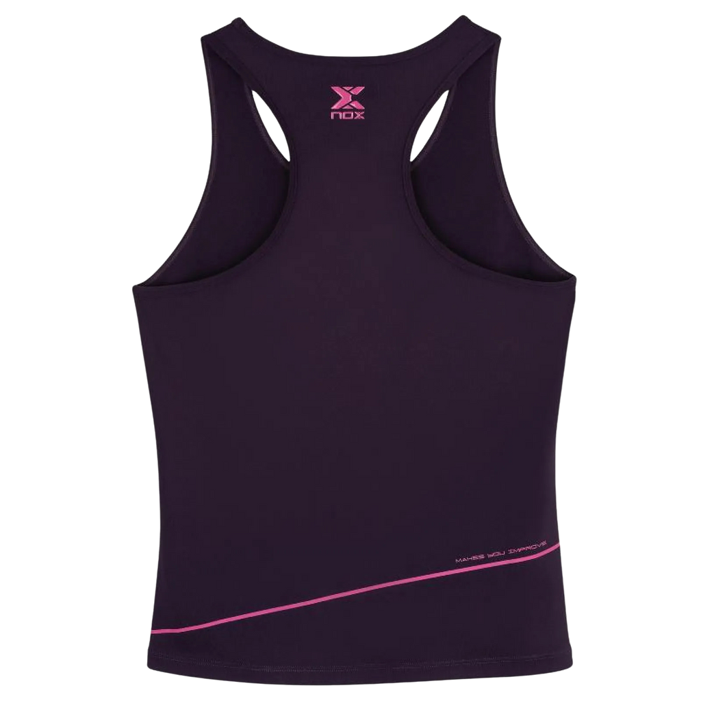 Camiseta Nox Pro Morado Oscuro Rosa Mujer