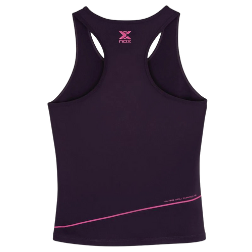 Camiseta Nox Pro Morado Oscuro Rosa Mujer