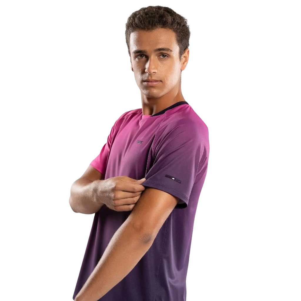 Camiseta Nox Pro Morado Rosa Degradado