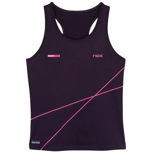 Camiseta Nox Pro Morado Oscuro Rosa Mujer