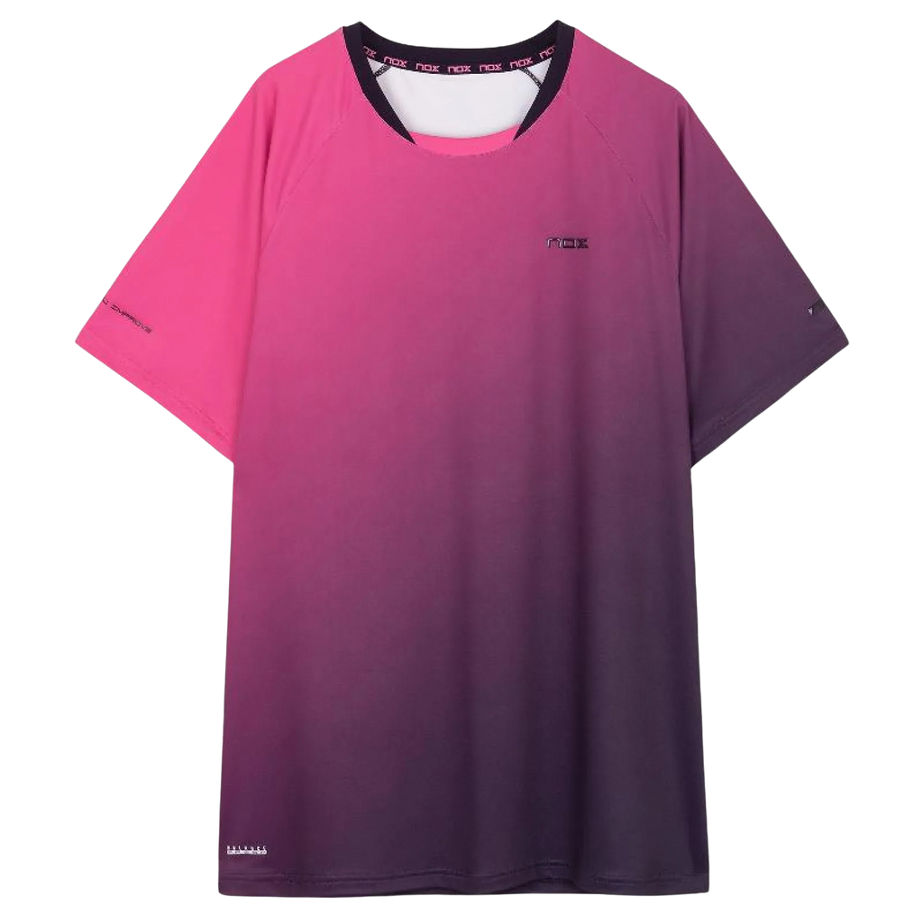 Camiseta Nox Pro Morado Rosa Degradado