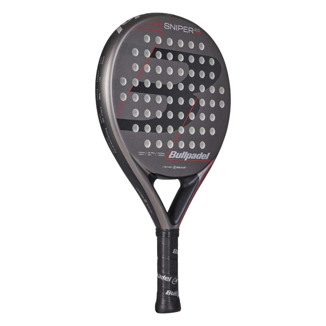 Pala Bullpadel Sniper 2.0 Control Gris Oscuro 2026