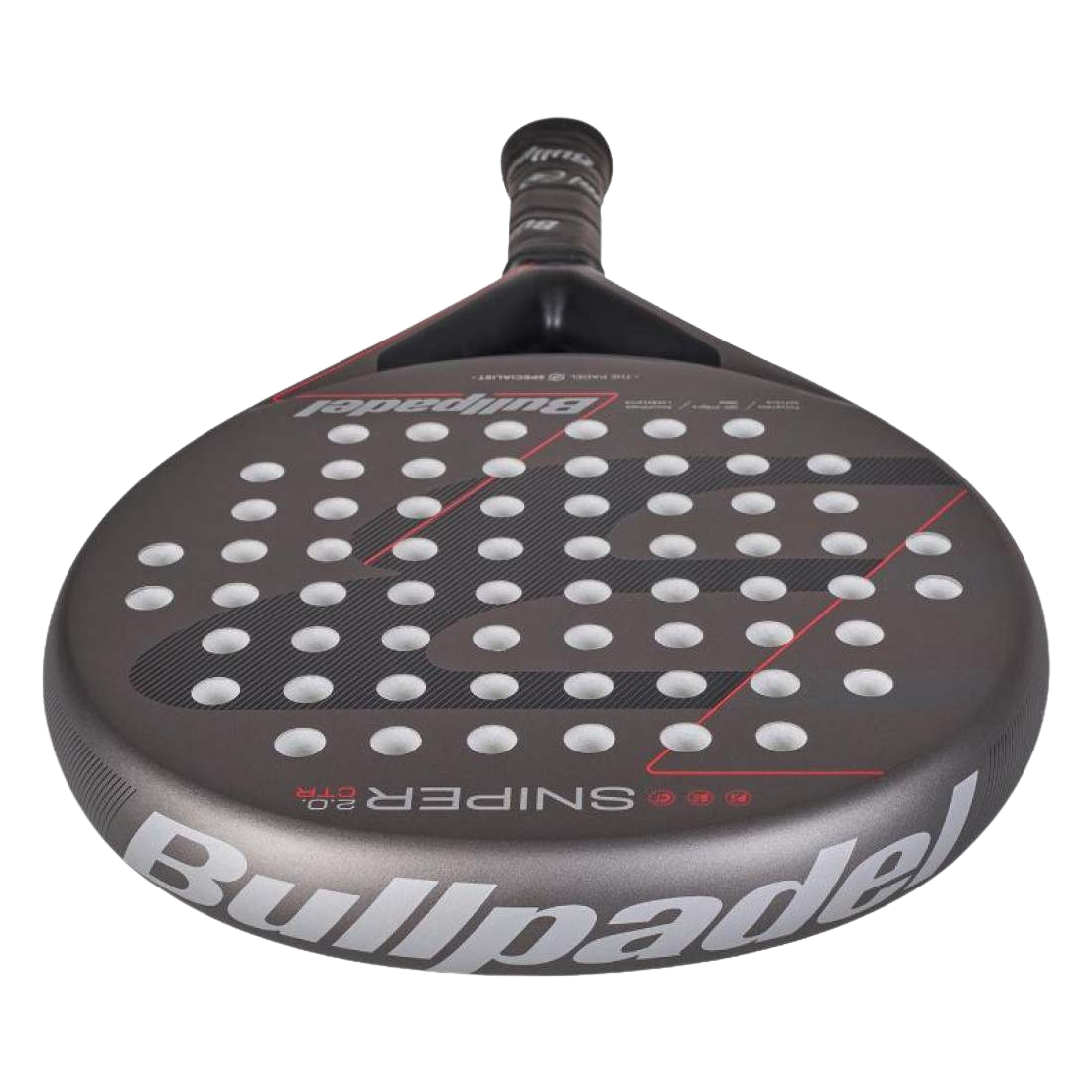 Pala Bullpadel Sniper 2.0 Control Gris Oscuro 2026