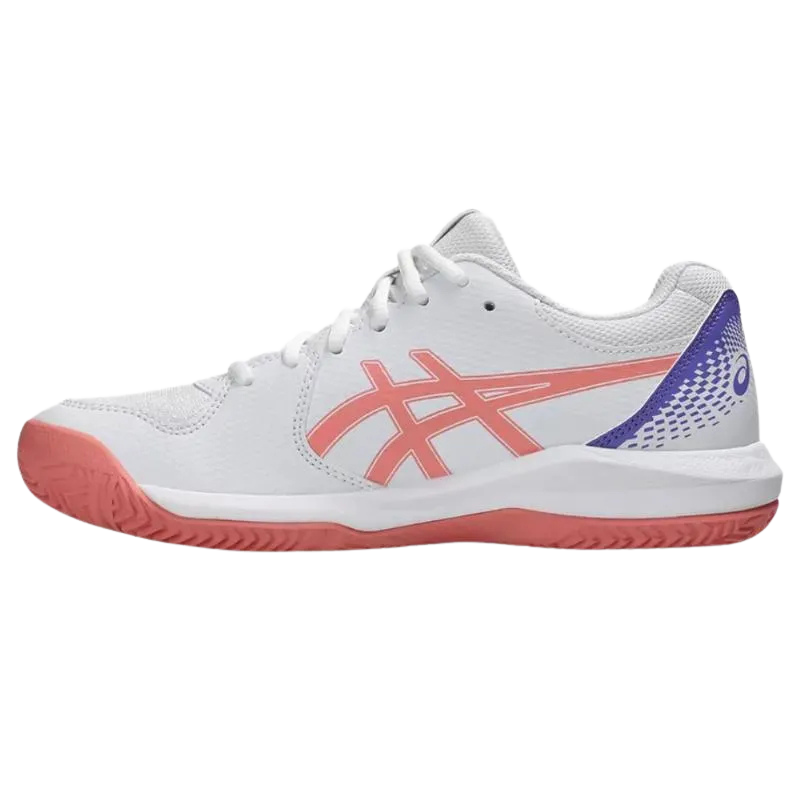 Zapatillas Asics Gel  Dedicate 8 Padel Blanco Rosa Mujer