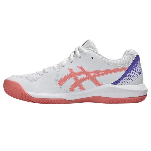 Zapatillas Asics Gel  Dedicate 8 Padel Blanco Rosa Mujer