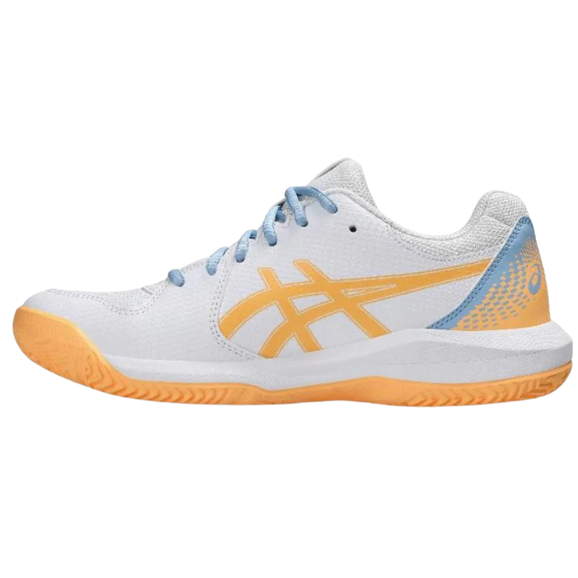 Zapatillas Asics Gel Dedicate 8 Padel Blanco Naranja Mujer