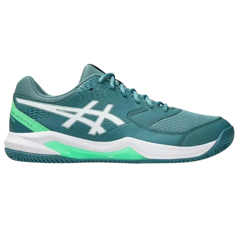 Zapatillas Asics Gel Dedicate 8 Padel Verde Pino Blanco