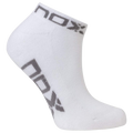 Calcetines Nox Tobillero Blanco Gris 1 Par