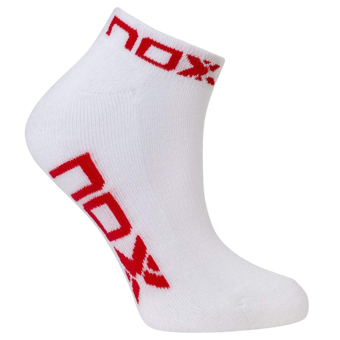 Calcetines Nox Tobillero Blanco Rojo 1 Par